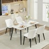 Dining Chairs Set of 2 - Upholstered Fabric Dining Room Side Chairs, Padded Seat, Wood Legs, Modern Design, Ideal for Restaurant, Cafe, Living Room - 2 of 4