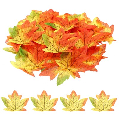 Unique Bargains Wedding Halloween Home Decoration Artificial Maple Leaves 300 Pcs