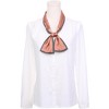INSPIRE CHIC Women's Contrast Silk Like Oblong Neck Scarves 38.6"x3.5" 1Pc - 2 of 4