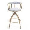 NicBex Bar Stools Set of 2, Upholstered Swivel Fashion Counter Stool Chairs with Back and Metal Frame for Bar, Kitchen - 3 of 4
