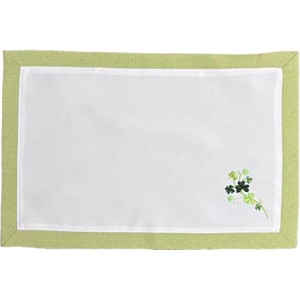 Slickblue Irish Placemats Set of 2 with Shamrock or Celtic Spiral Design – 12x18 Table Mats for Kitchen or Dining Decor - 1 of 4
