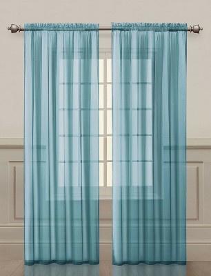 Kate Aurora Living Premium 2 Pack Sheer Voile Window Curtain