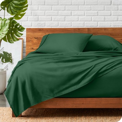 King Forest Green 4 Piece Ultra-soft Double Brushed Sheet Set By Bare ...