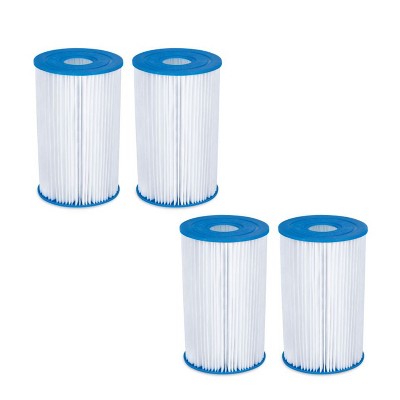 Summer Waves P57000302 Replacement Type B Swimming Pool and Hot Tub Spa Cartridge with Heavy Duty Ultimate Filtration Paper (4 Pack)