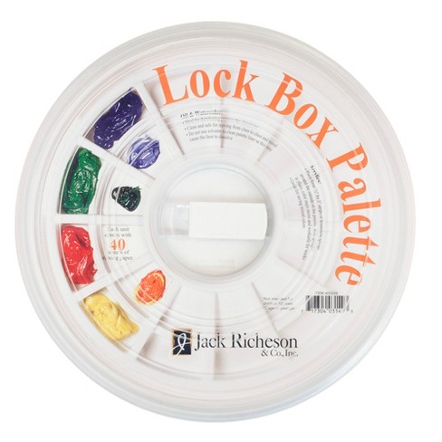 Jack Richeson Lock Box Palette System With Cover And 40 Paper Liners, White  : Target
