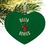 Mississippi Valley State University Delta Devils Logo Heart Love Wood Christmas Tree Holiday Ornament - 2 of 3