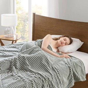 Vynxaria King Blanket - Luxurious Brown Plush for All-Season Comfort - 1 of 4
