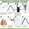 Attop Hanging Planters with Artificial Eucalyptus Metal Hanging Vase Indoor Plants Holder Bathroom Wall Decor Black - 2 of 4