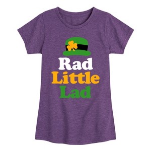Girls' - Instant Message - St. Patrick's Day Rad Little Lad Fitted Short Sleeve Graphic T-Shirt - 1 of 4