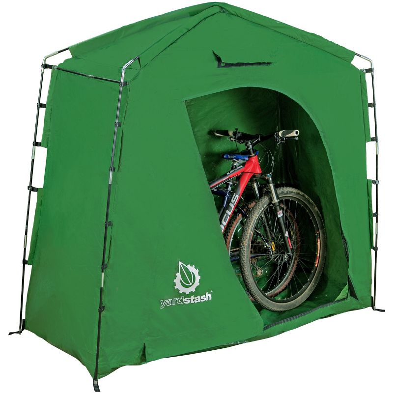 YardStash Outdoor Storage Shed - Heavy Duty Green Waterproof Tent for Bike & Garden Supplies, 1 of 8