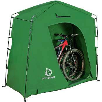 YardStash Outdoor Storage Shed - Heavy Duty Green Waterproof Tent for Bike & Garden Supplies