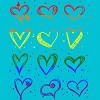 Adult Design By Humans Rainbow Pride Hearts By Classmates T-Shirt - 2 of 2