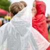 Blue Panda 20-Pack Disposable Rain Ponchos for Kids - Emergency Raincoats with Hood for Boys and Girls (4 Colors, Clear) - 3 of 4