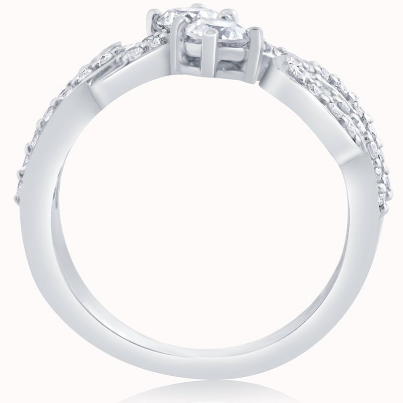 Pompeii3 1 ct Diamond Forever Us 2-Stone Engagement Anniversary Solitaire Ring White Gold, 2 of 5