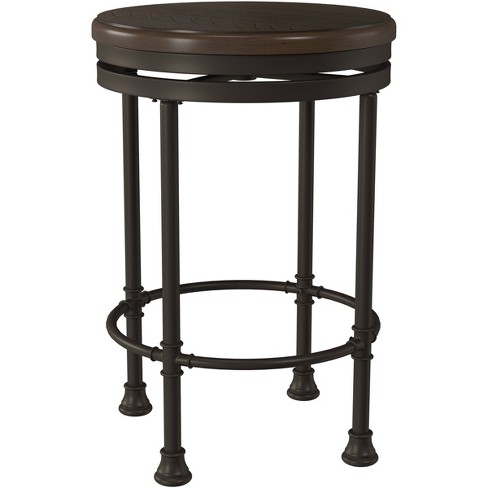 Distressed walnut bar deals stool