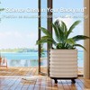 Self-Watering Wheeled Metal Garden Bed – Mobile Raised Planter Box with Water, Galvanized Steel Indoor/Outdoor Rolling Grow Station - 3 of 4