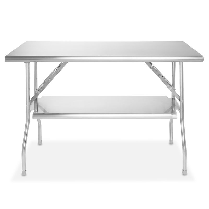 GRIDMANN 48 x 24 Inch Stainless Steel Folding Tables, NSF Certified Kitchen Prep Table, 2 of 8