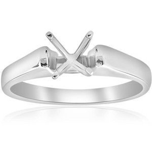 Pompeii3 Solitaire Ring 14K White Gold - 1 of 4