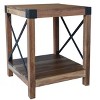AmeriHome Acacia Wood Rustic Side Table - 3 of 4