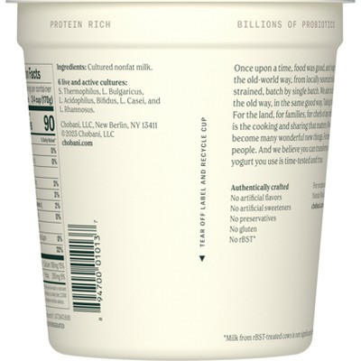 Chobani Plain Nonfat Greek Yogurt - 32oz_5