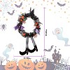 iMountek"Handmade Halloween Witch Wreath with Pumpkin, Hat & Legs - Spooky Door & Wall Decoration Garland"MultiColor - 2 of 4