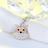 Sandy Shiba Dog Pendant Necklace for Women Sterling Silver Cz Ginger Lyne Collection - 2 of 4