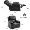 Oversized Massage Recliner Chair for Adults,PU Leather Recliner Chairs Single Sofa with Vibration Massage and Heating,Side Pocket for Living Room - 4 of 4