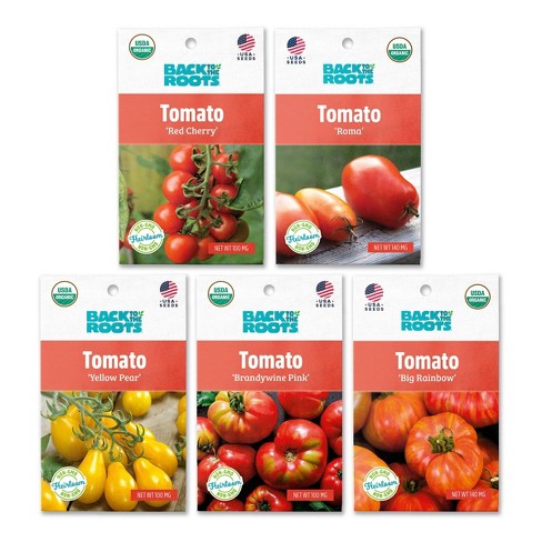 Back To The Roots Organic 5pk Tomato Seeds Variety : Target