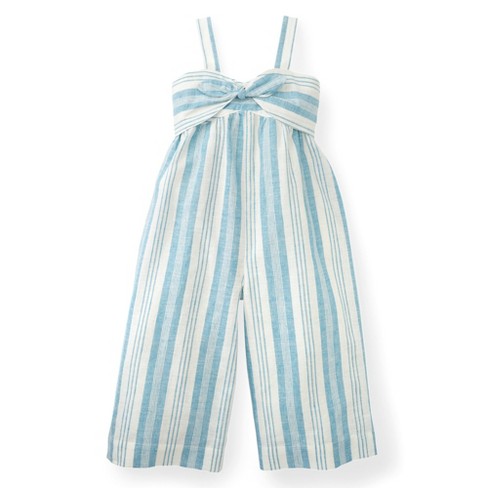 Hope & Henry Girls' Bow Front Wide Leg Jumpsuit, Toddler : Target