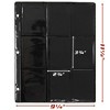 Monster 9 Pocket Trading Card Album Pages 25 Pack - Extra Strong Pockets- Fits Standard 3-Ring Binders w Anti-Theft Side-Loading Protector Sheets- for - 4 of 4