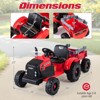 Costway 24V Ride On Tractor for Kids with Detachable Trailer Remote Control Music Green/Pink/Red/Dark Green - 3 of 4