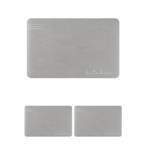 Unique Bargains Modern Waterproof Cushioned Non-Skid Kitchen Mats Set - 1 of 4