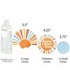 Big Dot of Happiness Here Comes The Son Baby Shower Decor, Boy Boho Giant Circle Confetti, Retro Sunshine Party Decorations - 27 Count - 3 of 4