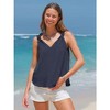 EXLURA EXLURA Womens Summer Tank Tops Casual V Neck Knotted Sleeveless Cami Blouses Fashion Cute Shirts Beach Vacation 2025 Black - 3 of 4