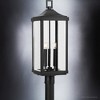 Urban Ambiance Luxury Farmhouse Outdoor Post Light 26.875''H x 9.5''W,  Midnight Black Finish,  Calderdale Collection, UHP1400 - 4 of 4