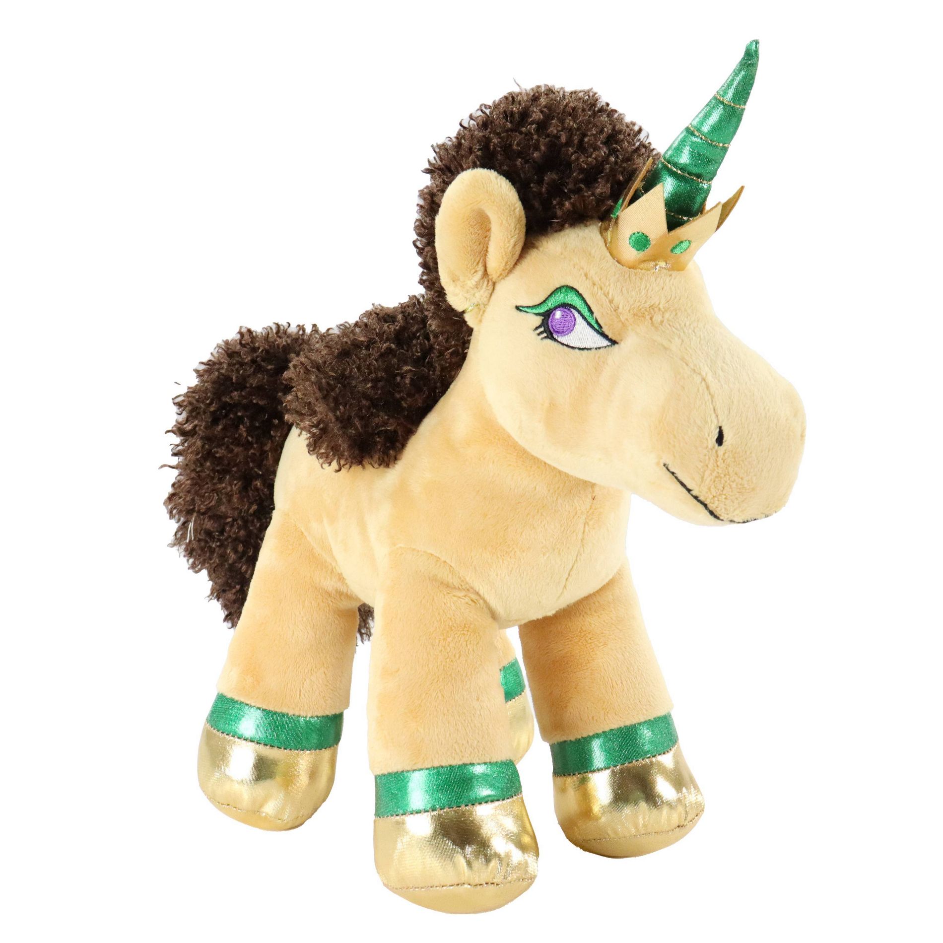 Afro Unicorn 10.5'' Stylable Mane Plush Tan