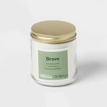 7oz Glass Jar Grove Candle with Lid - Room Essentials™