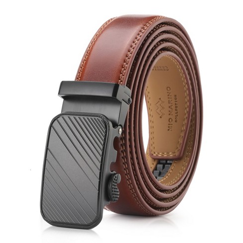 Men's Modern Striped Ratchet Belt - Burnt Umber, Size : Adjustable From ...