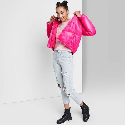 target pink leather jacket