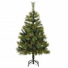 vidaXL Artificial Hinged Christmas Tree with Realistic PE Tips and Cones, Easy Assembly, Sturdy Metal Stand, Perfect Eco-friendly Christmas Decoration - 2 of 4