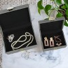 Aoibox Faux Leather Jewelry Box Set of 2, Decorative Storage Organizer with Gold Hardware, Classic Vegan Leather Design for Jewelry & Accessories - 4 of 4
