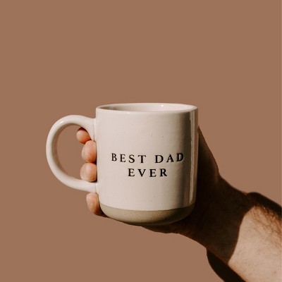 Best Dad Ever White and Beige Ceramic Coffee Mug