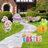 JOYIN 8/9 Pcs Easter Yard Signs Decorations Outdoor, Happy Yard Stake Signs Easter Lawn Decor for Easter Hunt Game, Party Supplies Decor, Props - 2 of 4