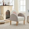 LOVSON Rainbow back chair, teddy bear fabric, solid wood frame - 2 of 4