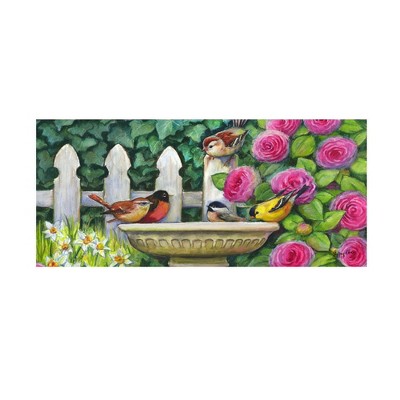 Evergreen Flag Spring Birdbath Gathering Sassafras Switch Mat