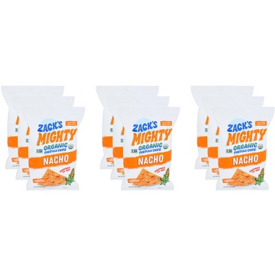 Zack's Mighty Nacho Organic Tortilla Chips - Case of 9 - 9 oz