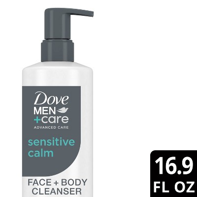 Dove Men+Care Advanced Care Sensitive Skin Calm Face &#38; Body Wash - Scented - 16.9 fl oz