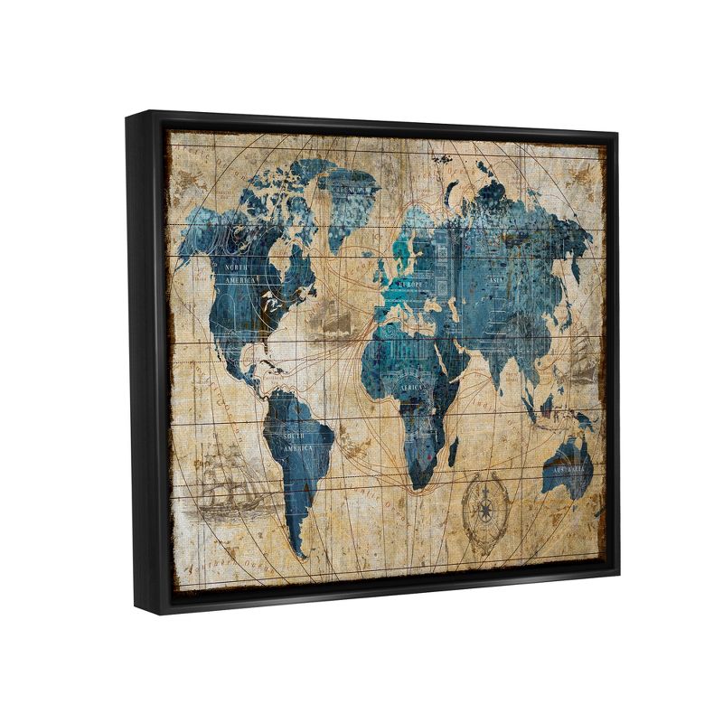 Stupell Industries Vintage Abstract World Map Design, 4 of 7