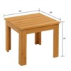 VisioGear Coffee Bistro Table, Outside End Table for Patio, Compact Side Table for Porch, Deck, Brown, 18"*18"*16" - 3 of 4