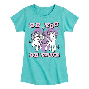 Girls' - My Little Pony - Be You Be True Fitted Short Sleeve Graphic T-Shirt - 1 of 4